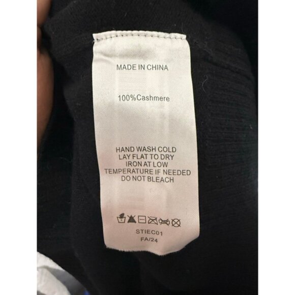 Women's Quince Black Mongolian Cashmere Open Cardigan Sweater S - Picture 6 of 7